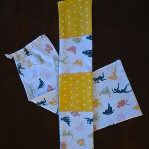 Upcycled Heat Pad/Wrap W Bag/Sleeve (Dance/ Yllw Dot). You Pick Your Scent